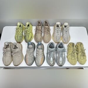 Lot of 7 Pairs Adidas Yeezy Boost Sneakers Sizes 9 - 11.5 Used Condition